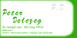 peter delczeg business card